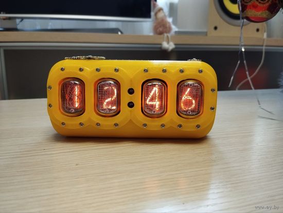 Часы ГРИ стимпанк на газоразрядных индикаторах Nixie Tube