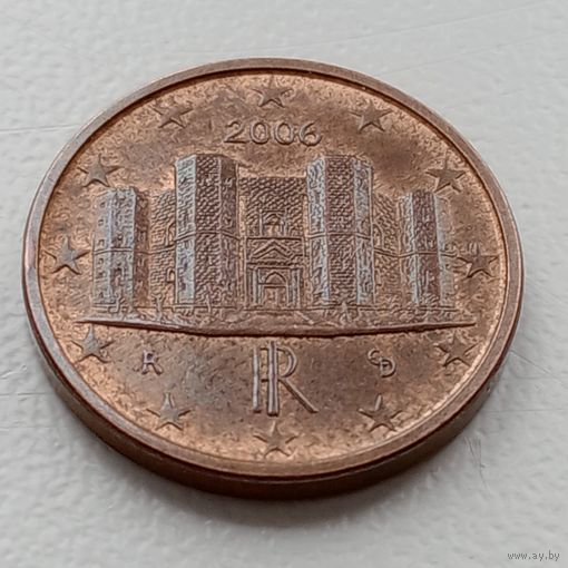 1 евроцент Италия 2006 Брак, раскол .