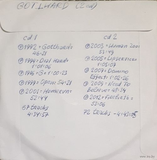 CD MP3 дискография GOTTHARD - 2 CD