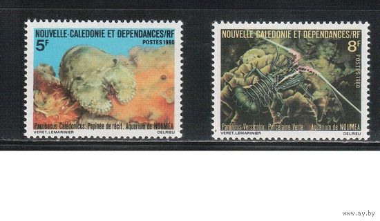 Новая Каледония-1980(Мих.652-653) **  , Морская  Фауна,(полная серия)