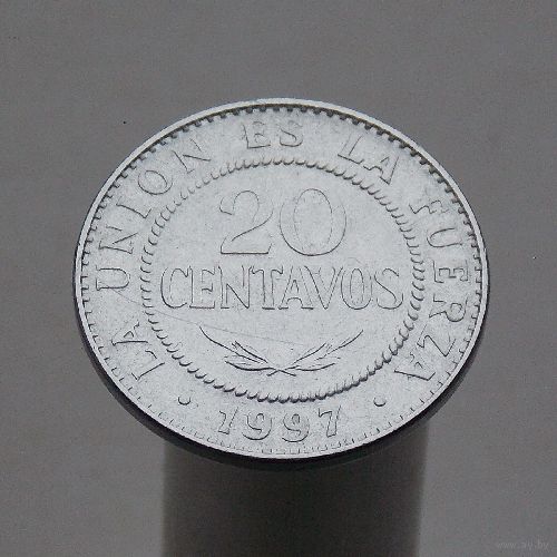 Боливия 20 сентаво 1997