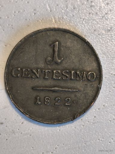 1822 Lombardo Veneto 1 c