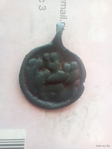 Монетовидная привеска Успение Пресвятой Богородицы