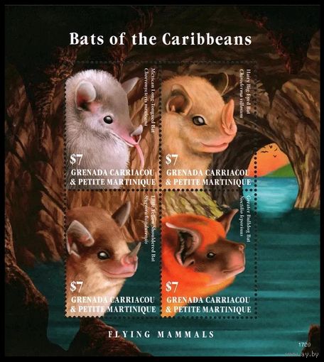 2016 Гренада Гренадины 5195-5198KL Фауна - Летучие мыши 25,00 евро