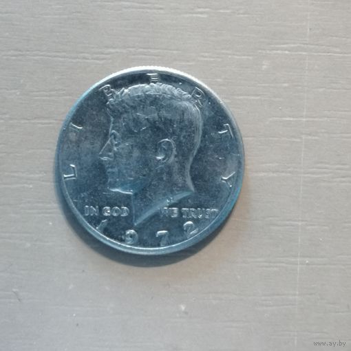 США 1/2 доллара, 1972 Пол Доллара Кеннеди Без отметки МД, KM# 202b