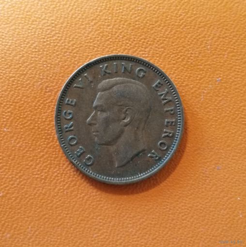 Новая Зеландия 1/2 пенни, 1942 г, KM# 12