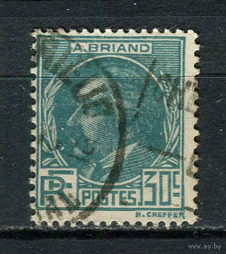 Франция - 1933 - Аристид Бриан - политик 30С - [Mi.287] - 1 марка. Гашеная.  (Лот 57DL)