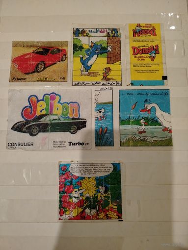 Вкладыши от жвачки