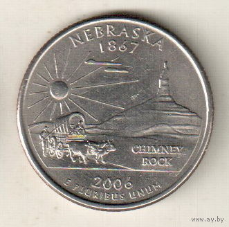 США квотер 2006 штат Небраска двор P