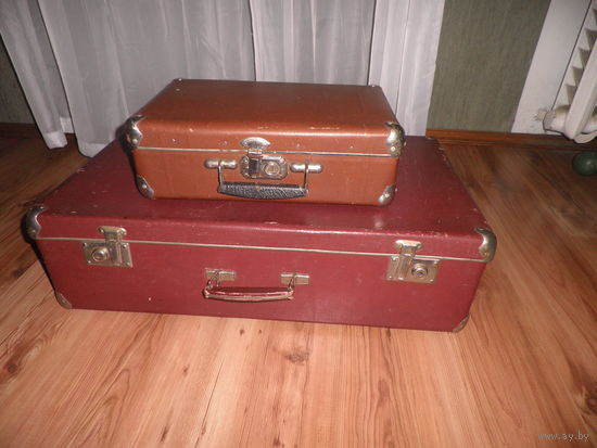 Два чемодана(большой и малый) времён СССР Мосштамп 1950-е г.С рубля.