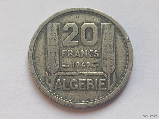 Алжир 20 франков 1949 г.