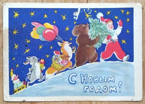 Гиршберг Т. С Новым годом. 1964 г. Подписана.