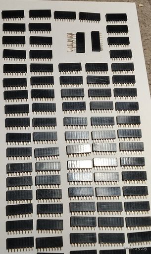 Радиодетали,разъемы,контакты жёлтого цвета