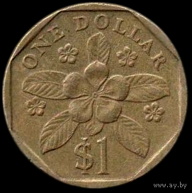 Сингапур. 1 доллар 1989