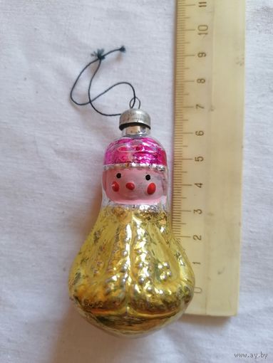 Ёлочная игрушка ДЕВОЧКА В ШУБКЕ СССР 0071