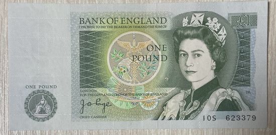 Банкнота 1 фунт 1978 год. Великобритания