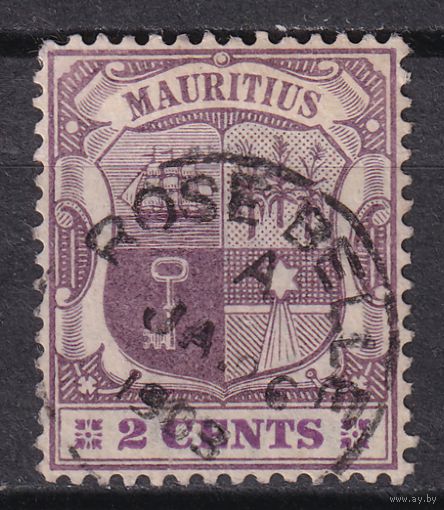 39.BrKM. Великобритания. Колонии. Маврикий. Герб. Стандарт. 2C. 1905 г. Mi.#124.