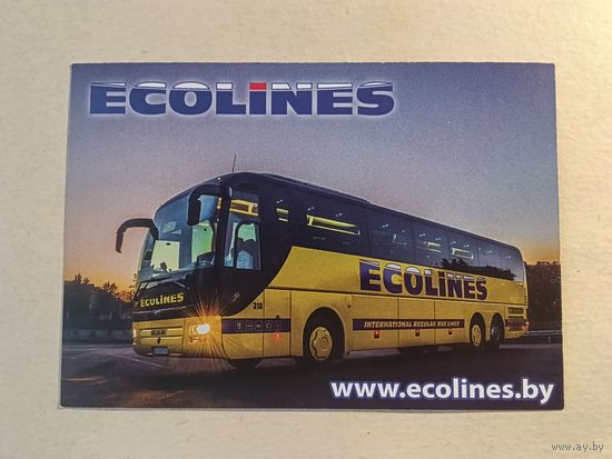 Карманный календарик. Минск. ECOLINES. 2015 год