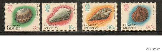 Кайманы-1984(Мих.522-525) , **   ,  Морская  Фауна ,Раковины (полная серия)