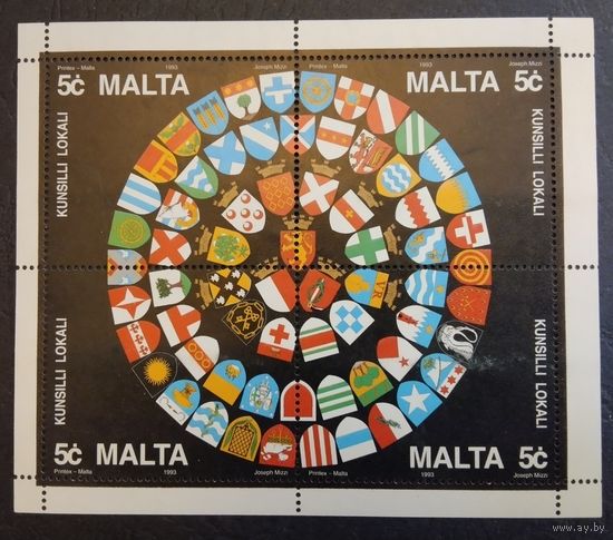 Мальта. 1993г. Гербы.