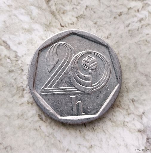 20 геллеров 1997 года Чехия. Чешская Республика. Красивая монета!