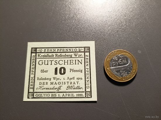 Германия 10 пфенингов 1919г (5)