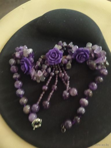 Бусы Аметтист натуральные