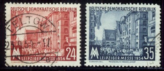 ГЕРМАНИЯ, ГДР - 1954 [Mi. 433-434] Гашеная (DDR03)