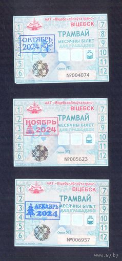 2023 2024 Проездной на месяц трамвай Витебск