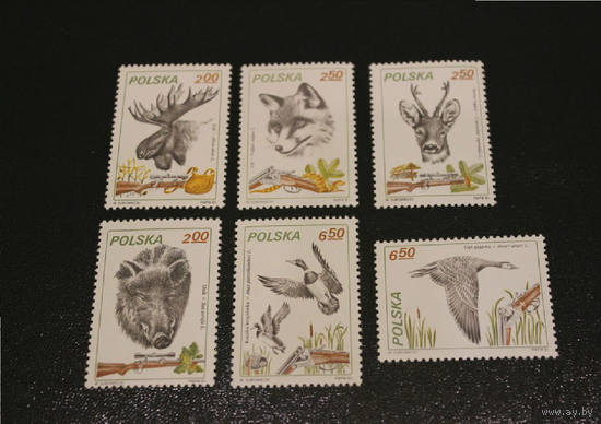 1981 Польша Mi PL 2746-51 - Охота. - 6 марок MNH **  фауна