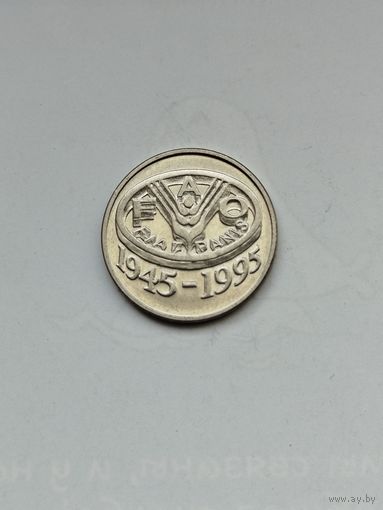 10 лей Румыния. 50 лет ФАО.