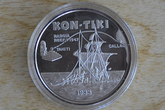Самоа и Сисифо 10 тала 1988 (Кон-Тики)  с 1 руб