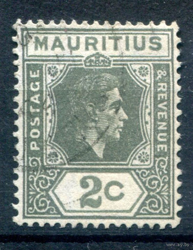 Британские колонии - Маврикий - 1938/47г. - король Георг VI, перфорация 12:14, 2 с - 1 марка - гашёная [Mi 203]. #3-WB-74-A-1