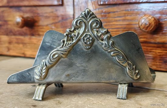 Подставка для салфеток сталь/посеребрение