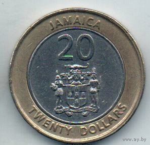 Ямайка (Королевство Содружества Наций). 20 долларов 2001. Биметалл