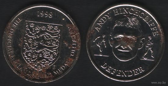 Official England Squad. Defender. Andy Hinchcliffe -- 1998 - The Official England Squad Medal Collection (f3