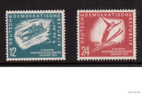 ГДР-1951,(Мих.280-281)  *   , Спорт,