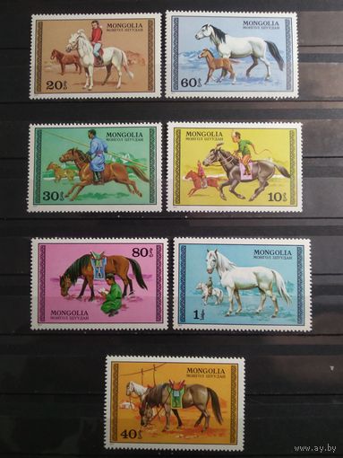Монголия 1977 г. Лошади.