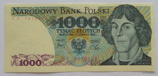 Польша 1000 Злотых 1982 Серия -FF-, XF, 407