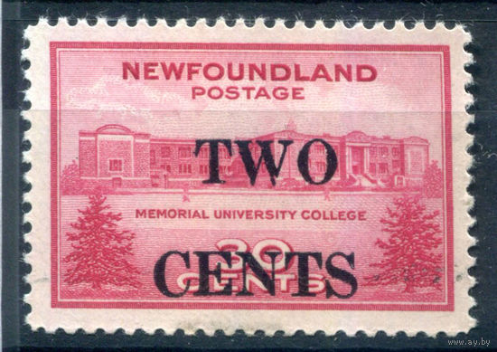 Британские колонии - Ньюфаундленд - 1946г. - колледж, надпечатка - 1 марка - полная серия, MH [Mi 242]. #3-WB-84-A-1