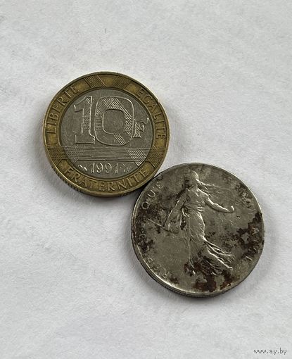 Франция 2 монеты