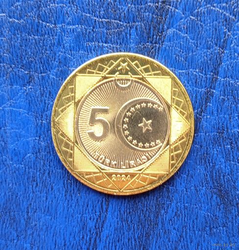 Турция 5 лир 2024 г.