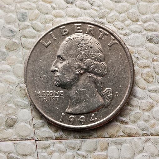 1/4 доллара (квотер) 1994(D) года США.