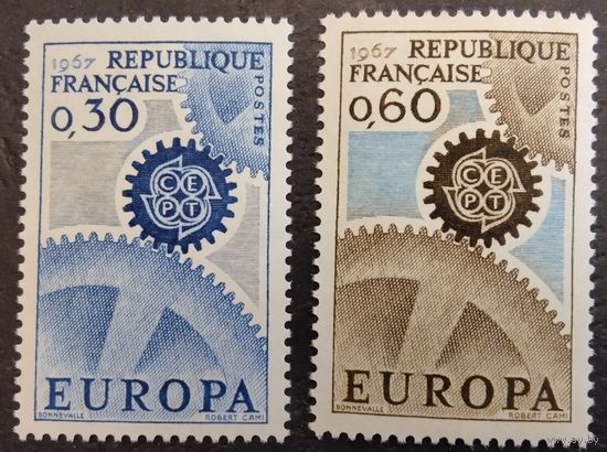 Франция. 1967г. Mi1578-79**. Еврпасепт.