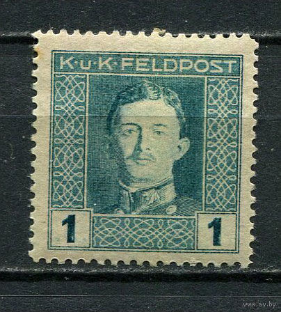 Австро-Венгрия - Полевая почта (Feldpost) - 1917/1918 - Император Карл I 1H - [Mi.53A] - 1 марка. MH.  (Лот 2JB)-TG3P56