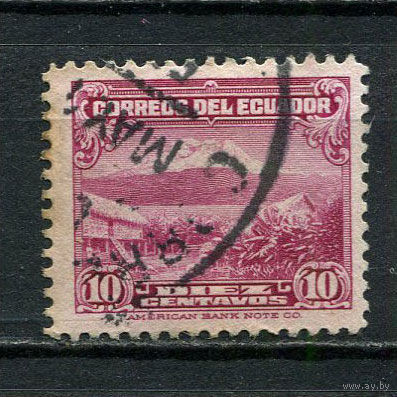 Эквадор - 1934/1946 - Гора Чимборасо 10С - [Mi.A322] - 1 марка. Гашеная.  (LOT EZ47)-T10P23