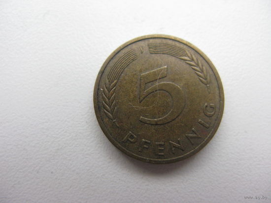 Германия 5 пфеннигов 1975 J