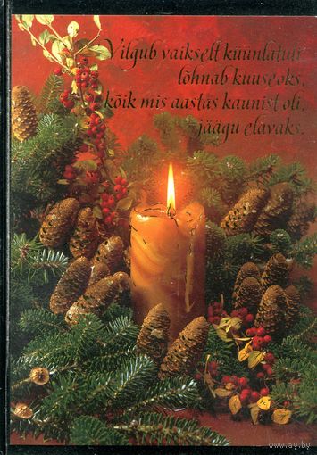 Эстония. Новогодняя (подписанная)