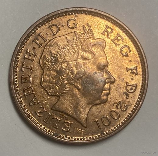 Монета 2 пенса 2001 год. Великобритания Елизавета II