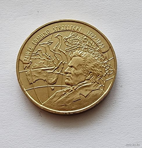 Польша 2 злотых, 1997 Польские путешественники - Павел Эдмунд Стшелецкий
